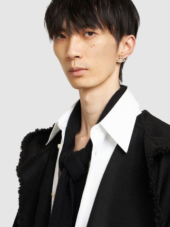 Vivienne Westwood: Luzia bas relief stud earrings - men_1 | Luisa Via Roma