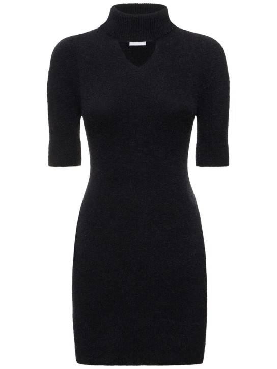 Patou: Knit turtleneck cutout mini dress - Black - women_0 | Luisa Via Roma