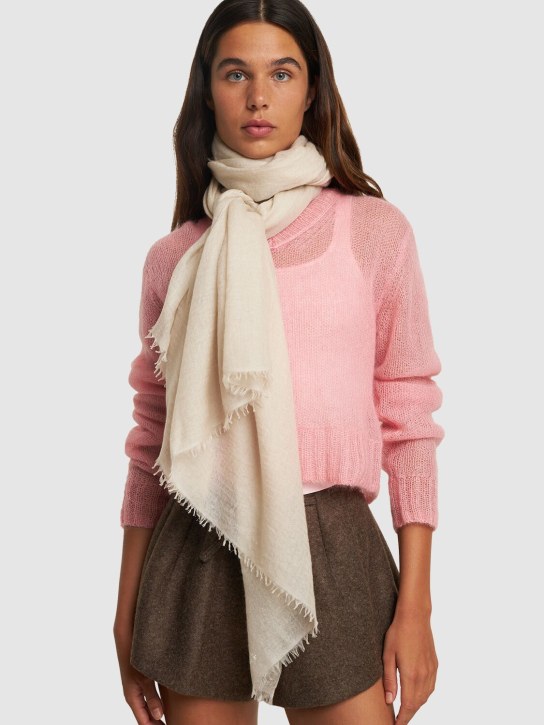 Isabel Marant: Alette cashmere scarf - Ecru - women_1 | Luisa Via Roma