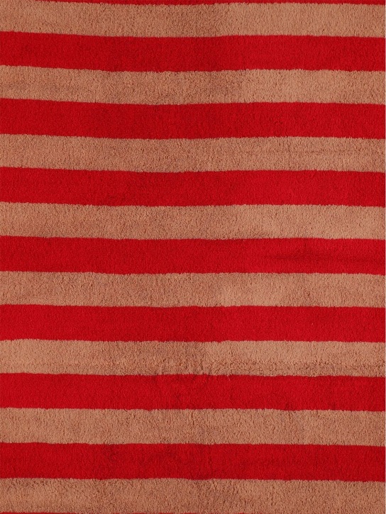 Dusen Dusen: Desert Stripe cotton bath towel - Red - ecraft_1 | Luisa Via Roma