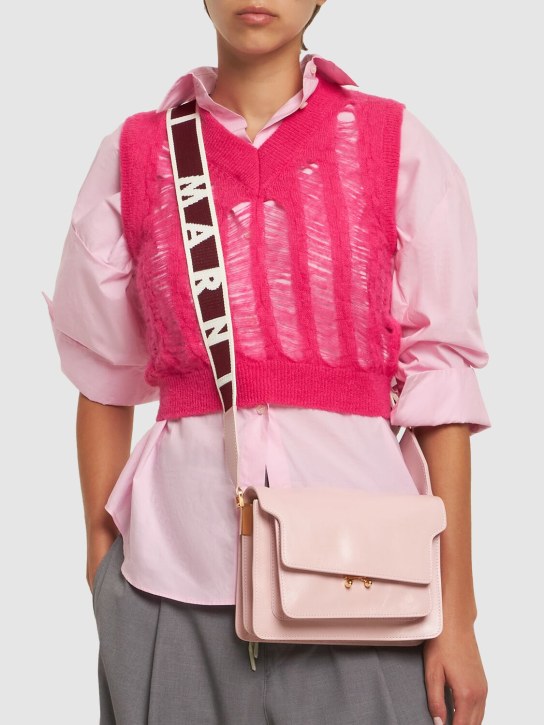 Marni: Medium Trunk soft leather shoulder bag - Açık Pembe - women_1 | Luisa Via Roma