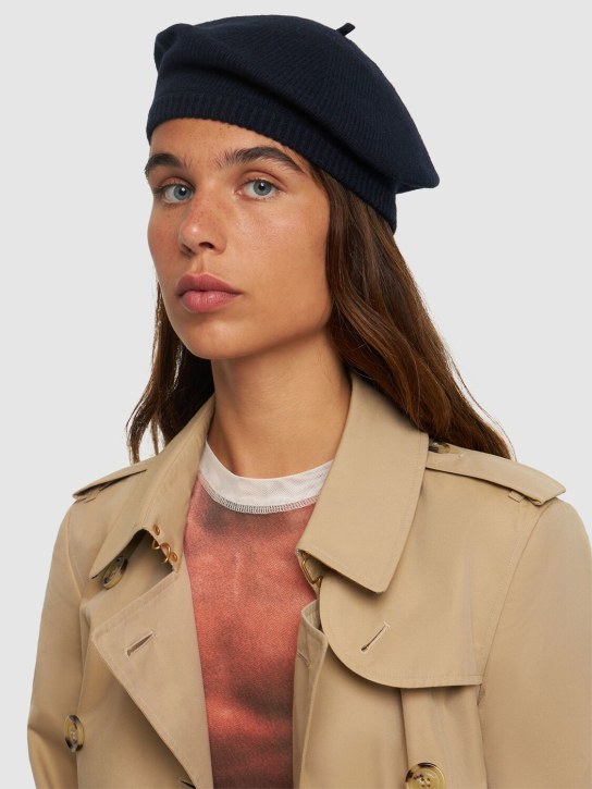 Ralph Lauren: Wool Basco hat - Navy - kids-girls_1 | Luisa Via Roma