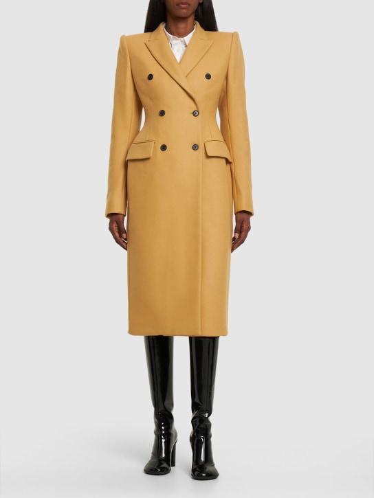 Khaite: Abrigo largo de lana - Camel - women_1 | Luisa Via Roma