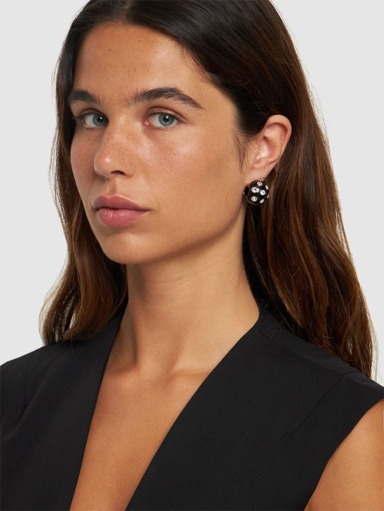 Marc Jacobs: Polka dot crystal earrings - Schwarz/Kristall - women_1 | Luisa Via Roma