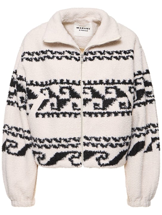 Marant Etoile: Mackensy printed tech sweatshirt - Ecru - women_0 | Luisa Via Roma