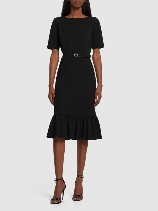 Gucci: Viscose blend midi dress - Black - women_1 | Luisa Via Roma