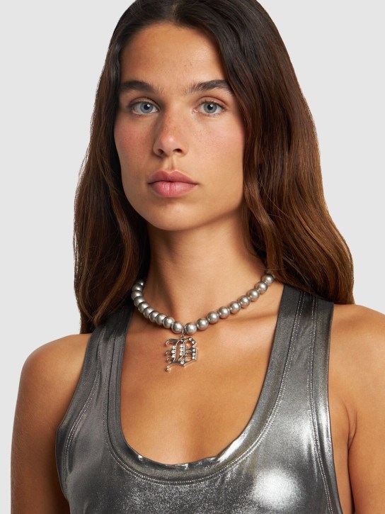 Blumarine: Halsband mit B-Logo - Silber - women_1 | Luisa Via Roma