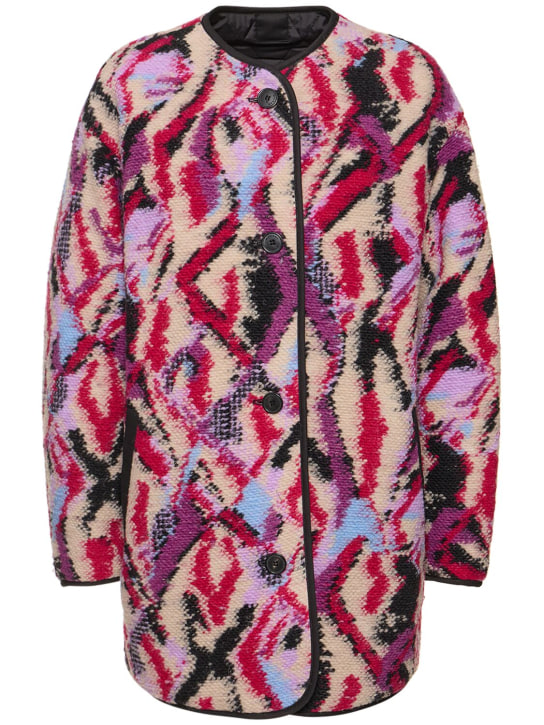 Marant Etoile: Himemma reversible wool blend jacket - Fuchsia - women_0 | Luisa Via Roma