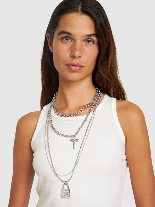 Padlock & Cross Chain Necklace - Blumarine - Women | Luisaviaroma