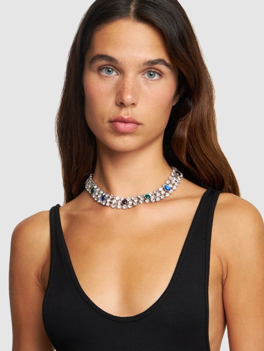 Alessandra Rich: Collar de cristal - Crystal/Multi - women_1 | Luisa Via Roma