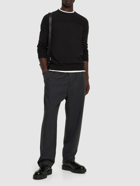 Light cotton crewneck sweater - Thumbnail 2