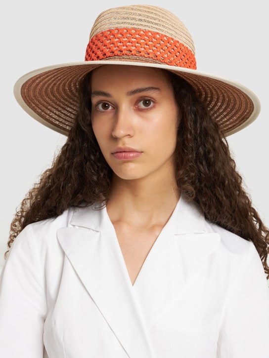 Destree: Cindy straw hat - Brown/Orange - women_1 | Luisa Via Roma