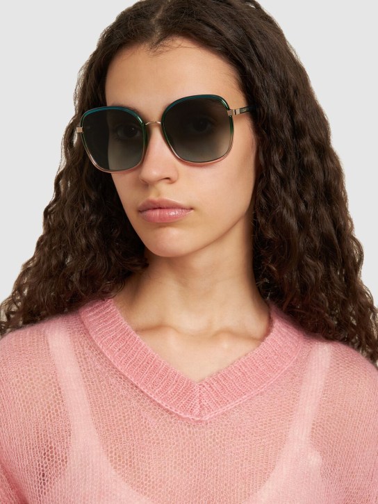 Chloé: Franky squared bio acetate sunglasses - women_1 | Luisa Via Roma