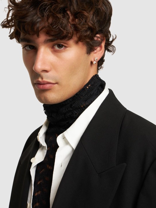 EÉRA: 18k & Pearl double mono earring - Pearl/Gold - men_2 | Luisa Via Roma