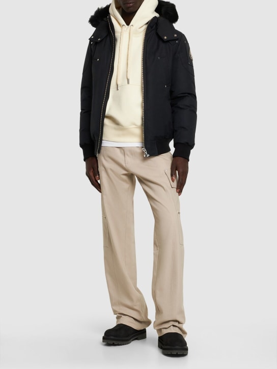 Moose Knuckles: Ballistic コットンダウンボンバージャケット - ネイビー/ブラック - men_1 | Luisa Via Roma