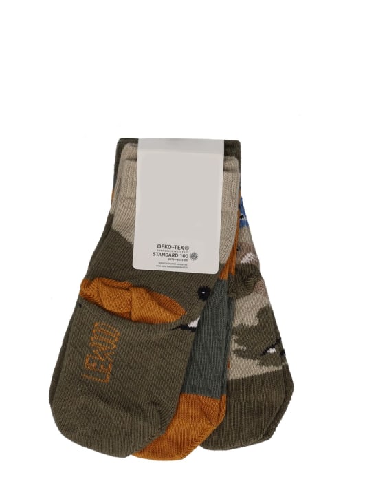 Liewood: Pack of 3 recycled nylon cotton socks - Grau - kids-boys_1 | Luisa Via Roma