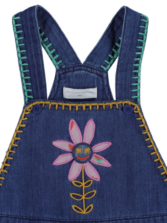 Stella Mccartney Kids: Organic cotton denim overalls - Denim - kids-girls_1 | Luisa Via Roma