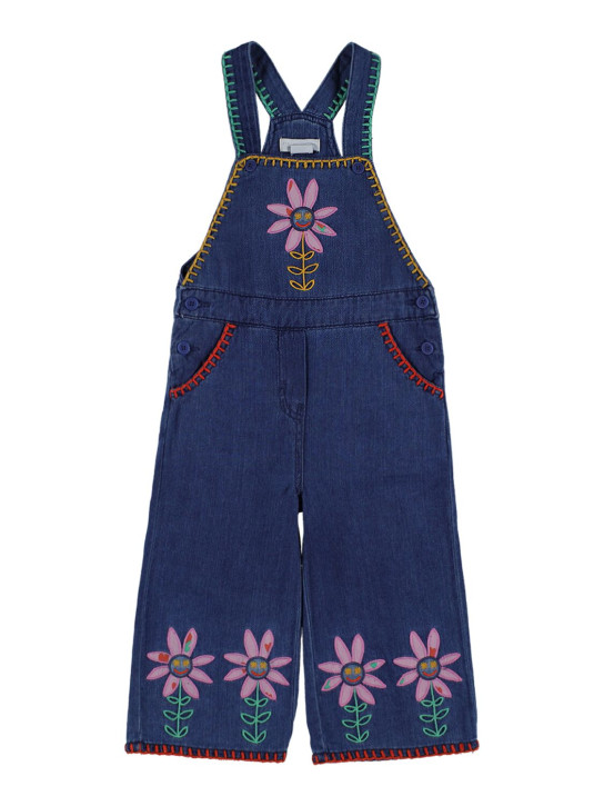 Stella Mccartney Kids: Organic cotton denim overalls - Denim - kids-girls_0 | Luisa Via Roma