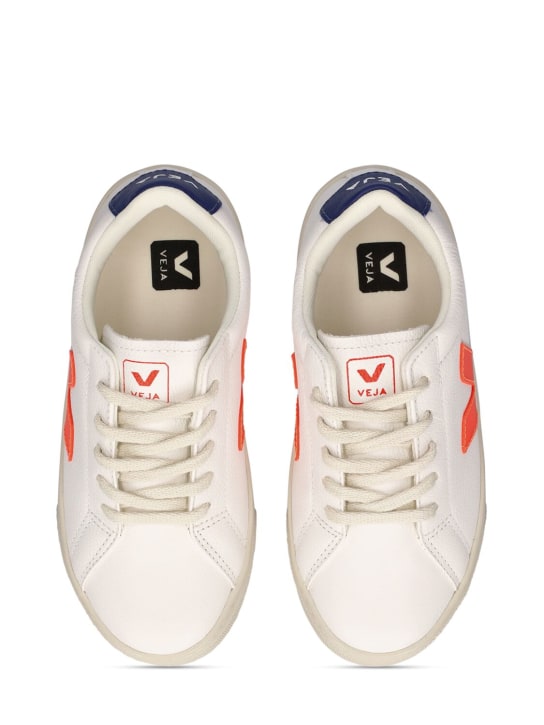 Veja: Esplar chrome-free leather sneakers - White/Multi - kids-girls_1 | Luisa Via Roma