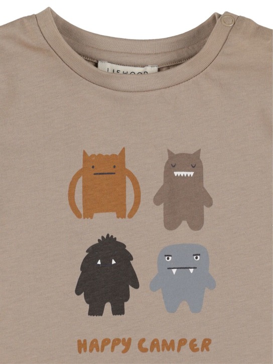 Liewood: T-shirt en coton biologique imprimé crocodile - Gris - kids-boys_1 | Luisa Via Roma