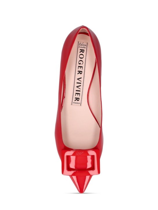 Roger Vivier: LVR Exclusive Gommettine leather flats - Red - women_4 | Luisa Via Roma