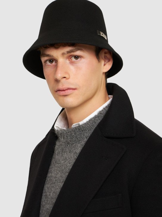 Borsalino: 6cm Noa wool felt bucket hat - men_1 | Luisa Via Roma