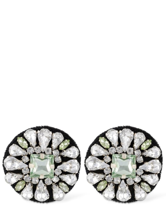Moschino: Boucles d'oreilles à clip en cristaux - Multi/Crystal - women_0 | Luisa Via Roma