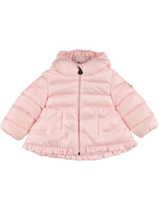 Moncler: Odile nylon down jacket - Açık Pembe - kids-girls_0 | Luisa Via Roma