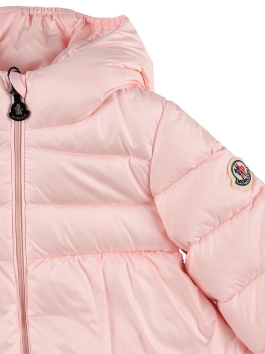 Moncler: Odile nylon down jacket - Açık Pembe - kids-girls_1 | Luisa Via Roma