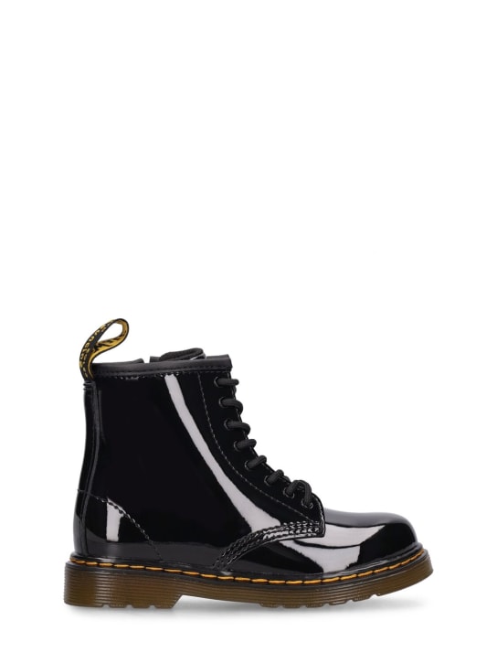Dr.Martens: 1460 Patent leather boots - Black - kids-girls_0 | Luisa Via Roma