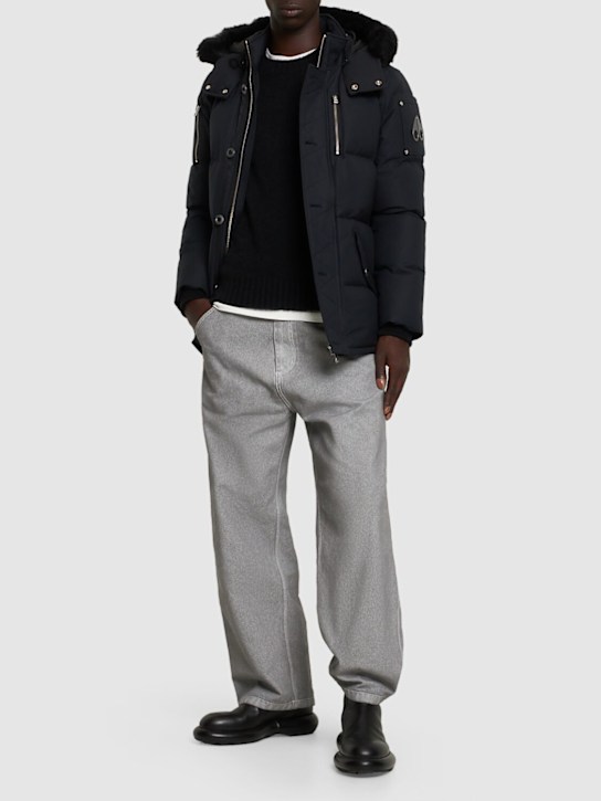 Moose Knuckles: 3Q cotton down jacket - Navy/Black - men_1 | Luisa Via Roma