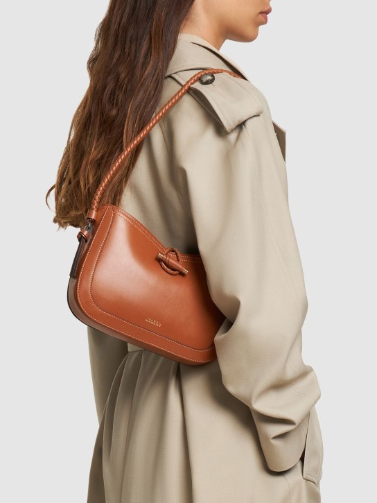 Isabel Marant: Vigo leather shoulder bag - Konyak - women_1 | Luisa Via Roma