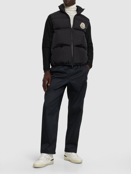 Moncler: Nylon down jacket - Black - men_1 | Luisa Via Roma