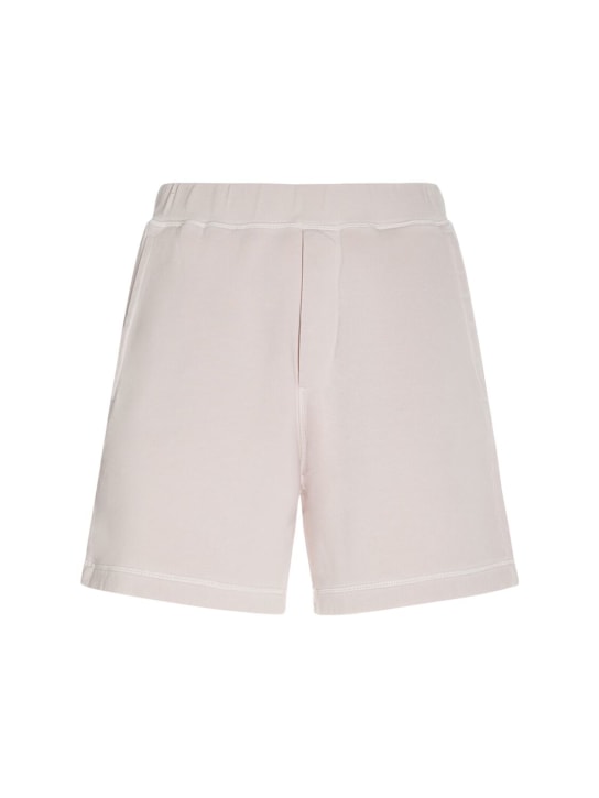 Dsquared2: Shorts relaxed fit in felpa di cotone - Rosa Baby - men_0 | Luisa Via Roma