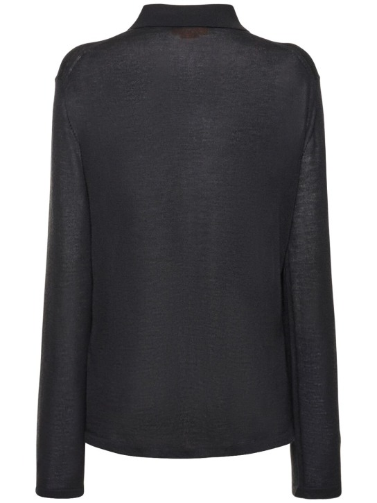 Guest In Residence: Showtime cashmere shirt - Black - women_4 | Luisa Via Roma