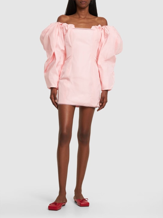 Jacquemus: La Robe 타프타 크레이프 미니 드레스 - 라이트 핑크 - women_1 | Luisa Via Roma