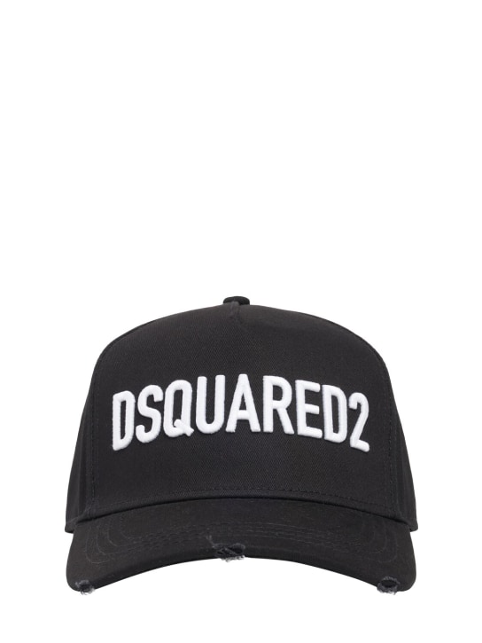Dsquared2: Technicolor棒球帽 - 黑色/白色 - men_0 | Luisa Via Roma