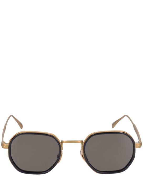 DB Eyewear by David Beckham: DB geometrical titanium sunglasses - Gold/Black - men_0 | Luisa Via Roma
