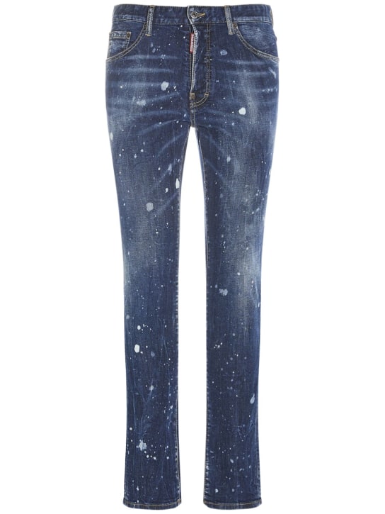 Dsquared2: Jeans de denim stretch - Azul - men_0 | Luisa Via Roma