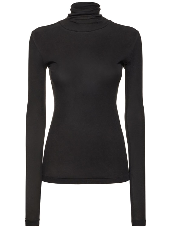 Auralee: High gauge sheer rib turtleneck top - women_0 | Luisa Via Roma