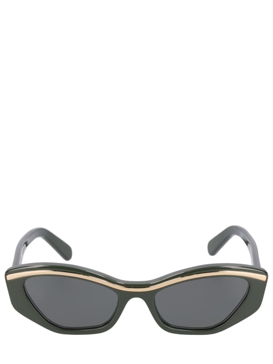 Zimmermann: Lyrical cat-eye acetate sunglasses - Khaki - women_0 | Luisa Via Roma