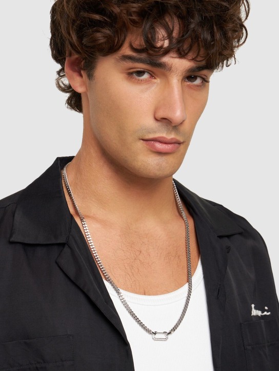 EÉRA: 18k Gold Dimitri long necklace - Silver - men_2 | Luisa Via Roma