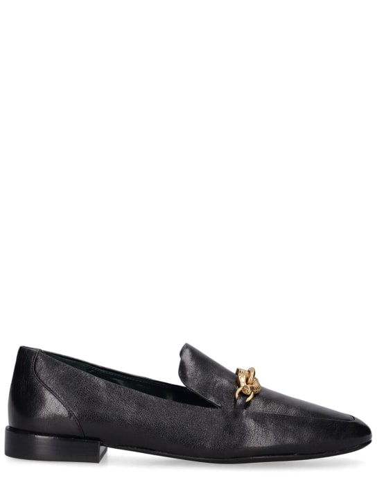 Tory Burch: 20mm Jessa patent leather loafers - Siyah - women_0 | Luisa Via Roma