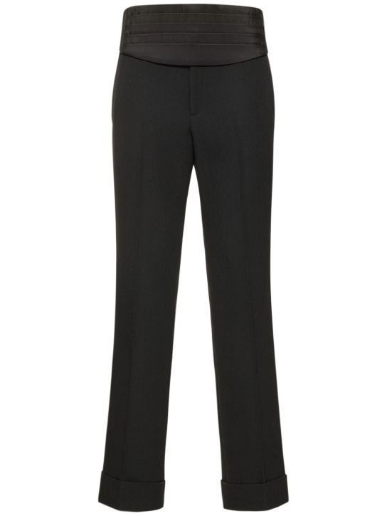 Gucci: New Barathea wool pants - Black - women_0 | Luisa Via Roma