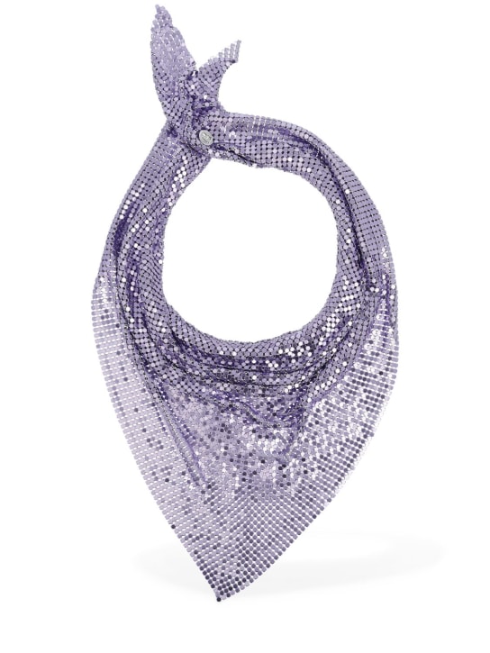 Rabanne: Pixel mesh scarf - Lilac - women_0 | Luisa Via Roma