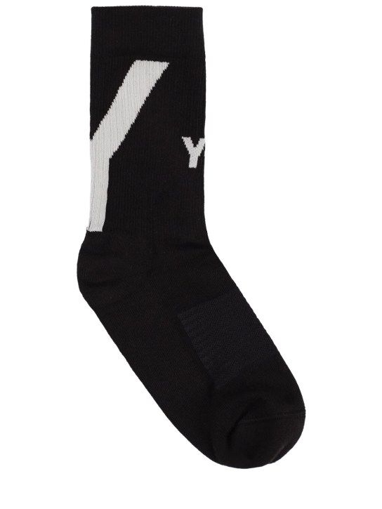 Y-3: Logo socks - men_0 | Luisa Via Roma