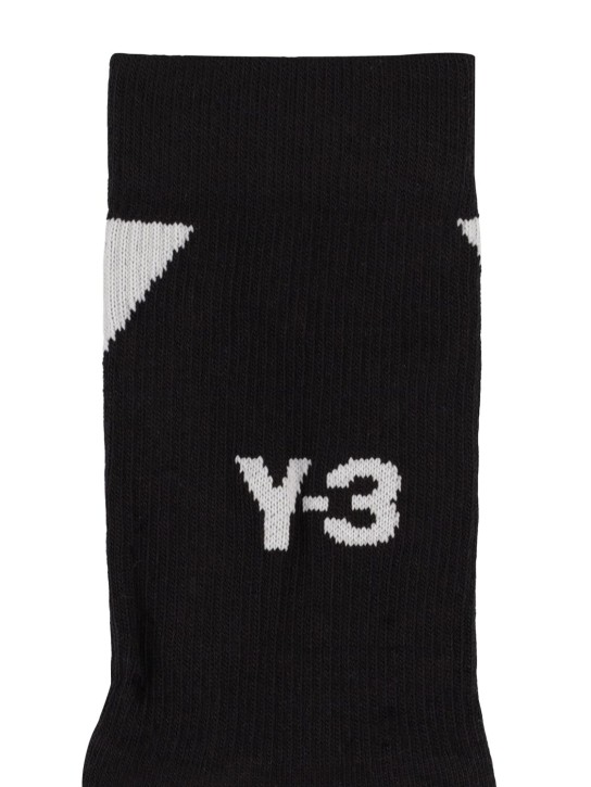 Y-3: Logo socks - men_1 | Luisa Via Roma