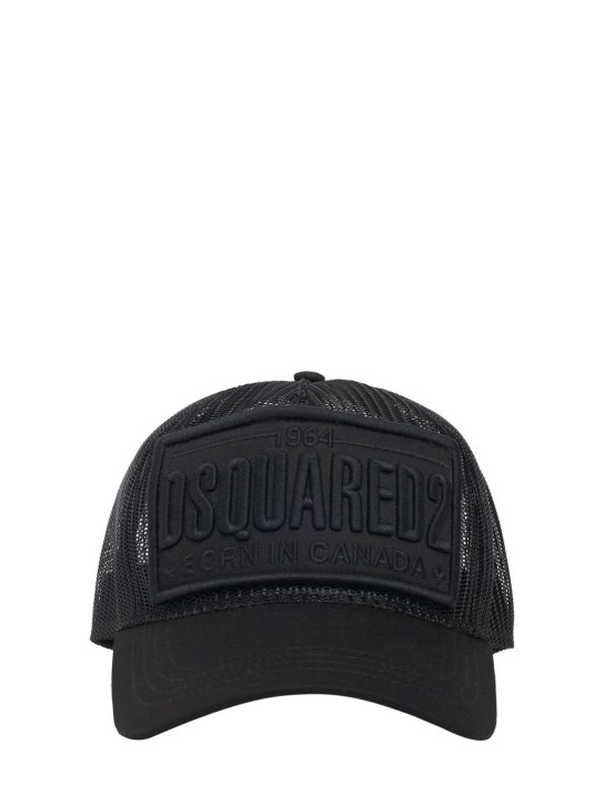 Dsquared2: Logo贴片卡车司机帽 - Black Black - men_0 | Luisa Via Roma