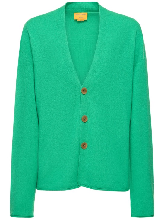 Guest In Residence: Everywear cashmere cardigan - Green - women_0 | Luisa Via Roma