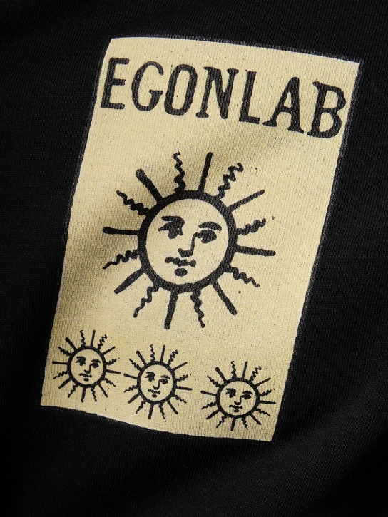 EGONlab: Sweat-shirt en coton à capuche Sun Nine - Noir - men_1 | Luisa Via Roma